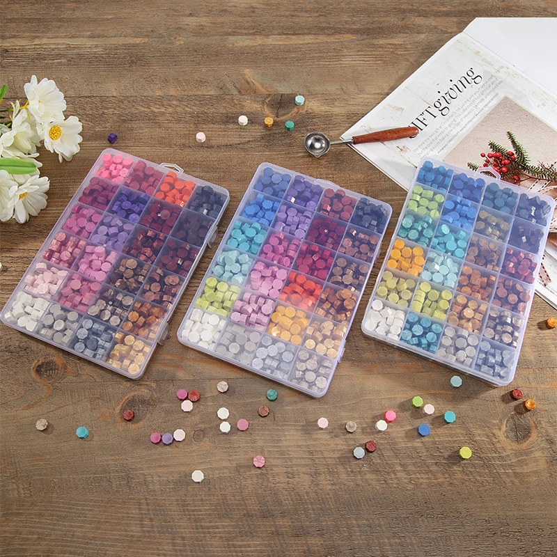 1 коробка винтажная самодельная восьмиугольная печать для воска в таблетках