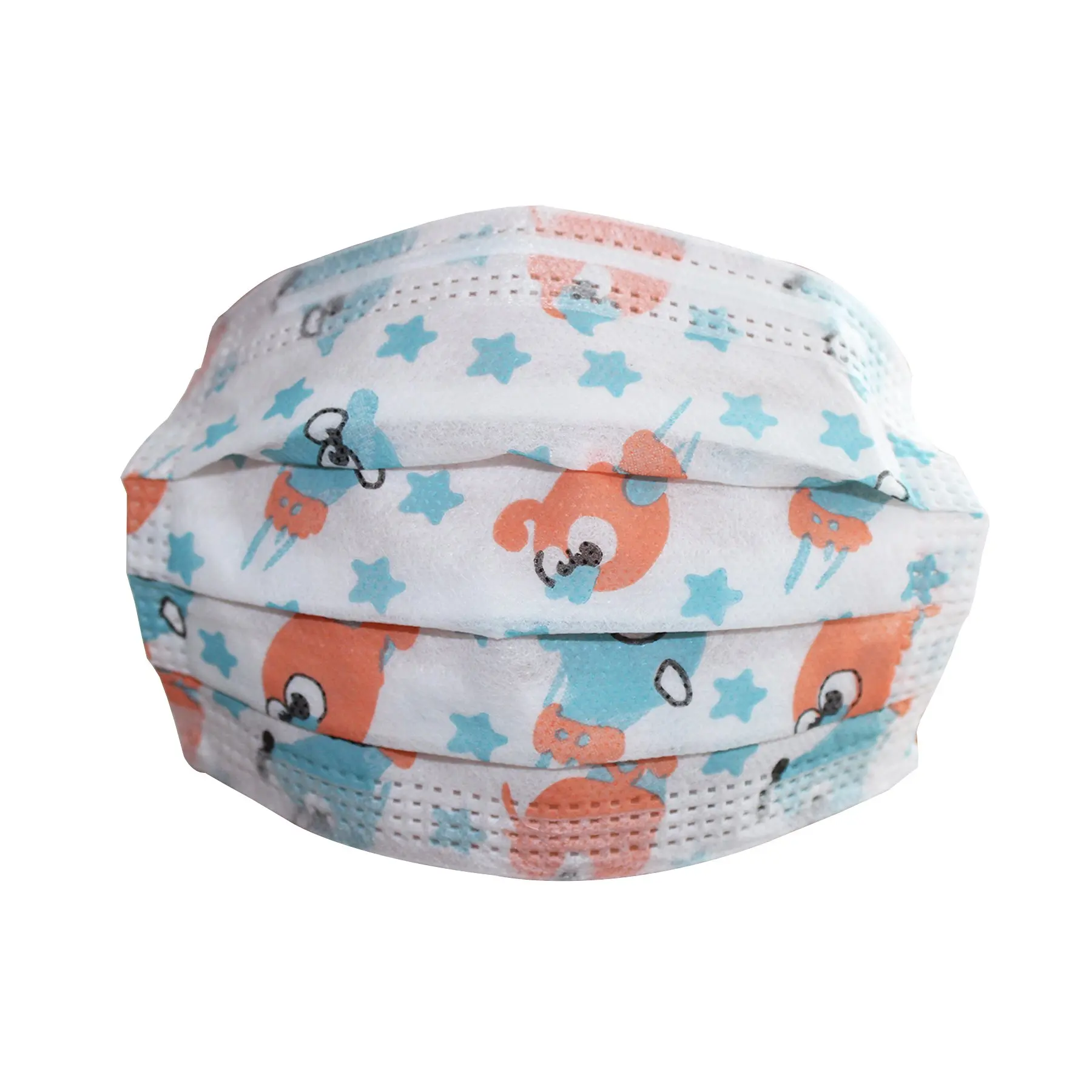 

Turquoise Fish Pattern Children Mask 10'lu