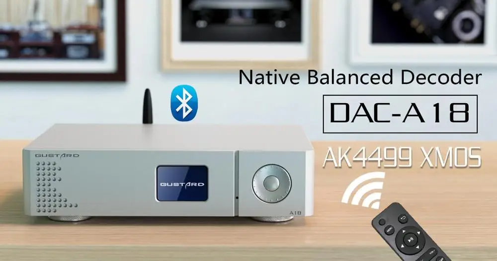 GUSTARD Bluetooth 5 0 AK4499EQ сбалансированный ЦАП LME49860 * 6 декодер с DSD512 32 бит/768 кГц пульт