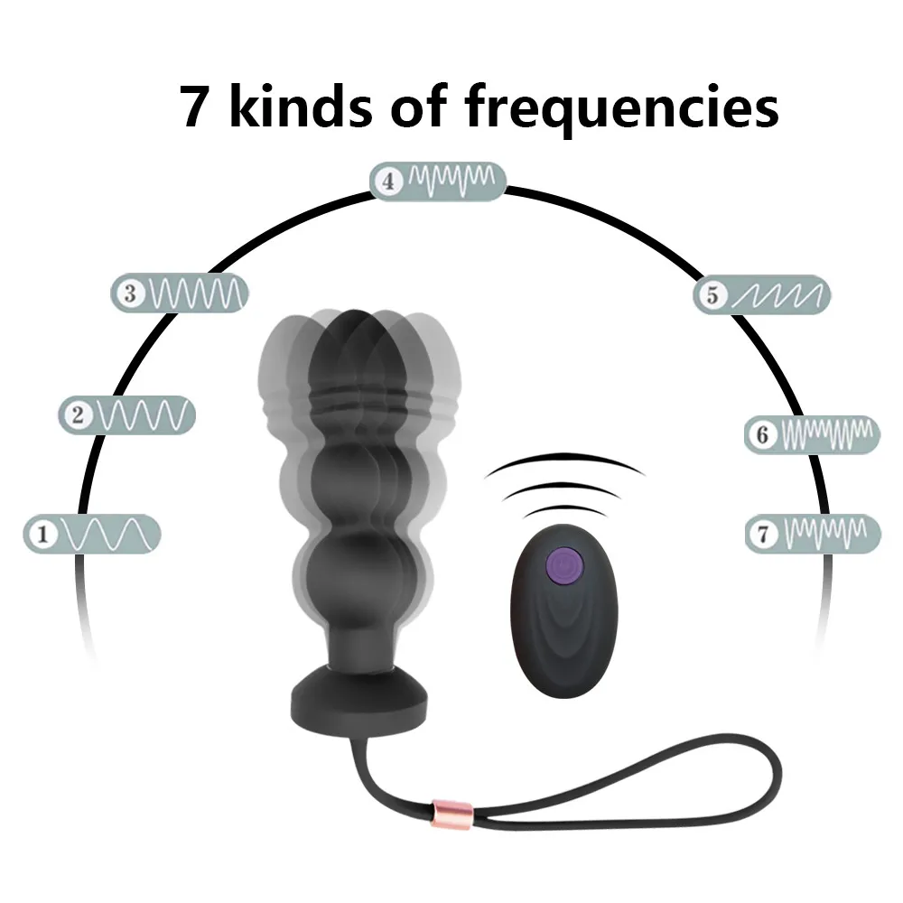 Вибратор Анальная пробка с беспроводным управлением для взрослых интимные