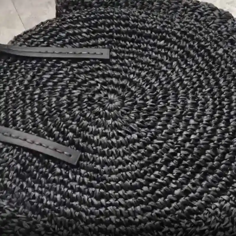 Новинка круглая соломенная сумка Пляжная тканая Большая вместительная на одно