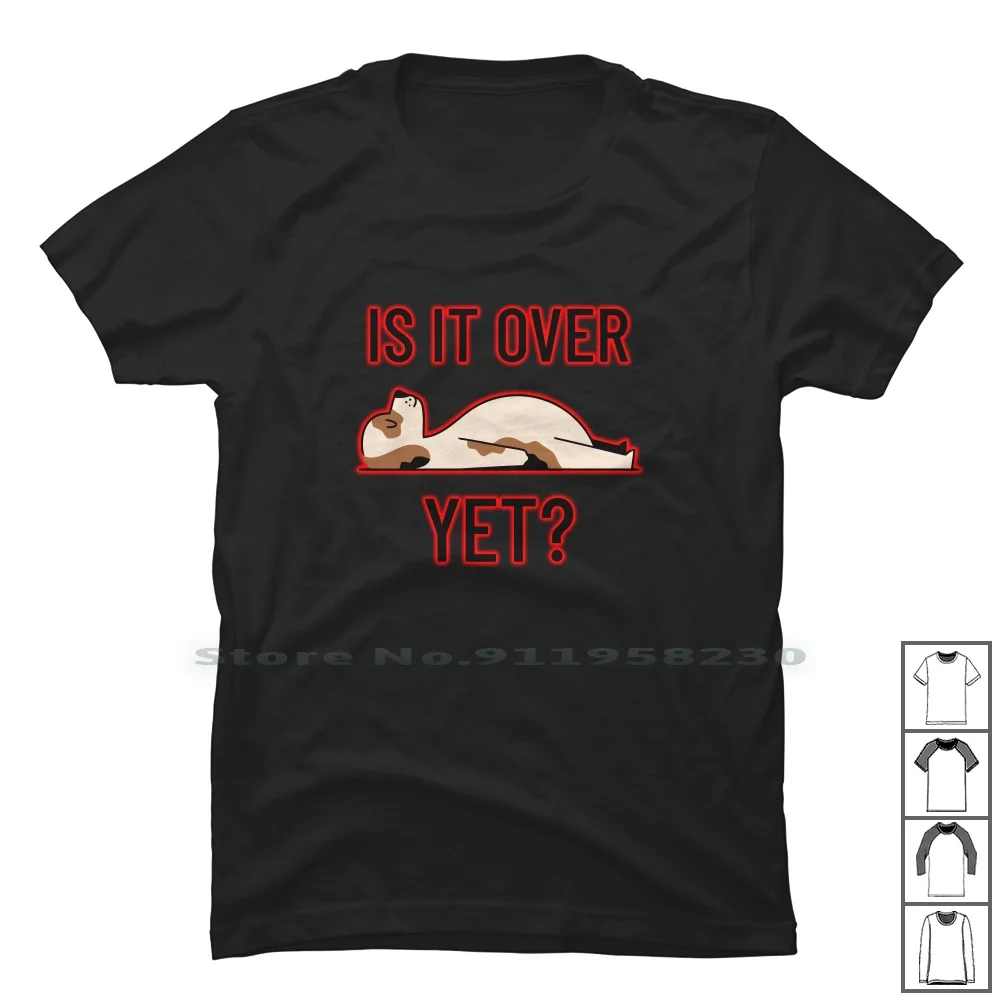 

Футболка с надписью «Is It Over Yet Sleep Dog», 100% хлопок