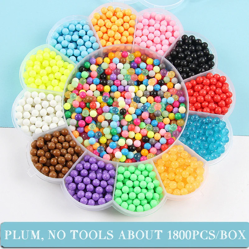

Children Beads Crafts for Kids 5200pcs DIY Beads Crystal Creative Material Kids Beads Water Spray Magic Puzzle Toys for Children