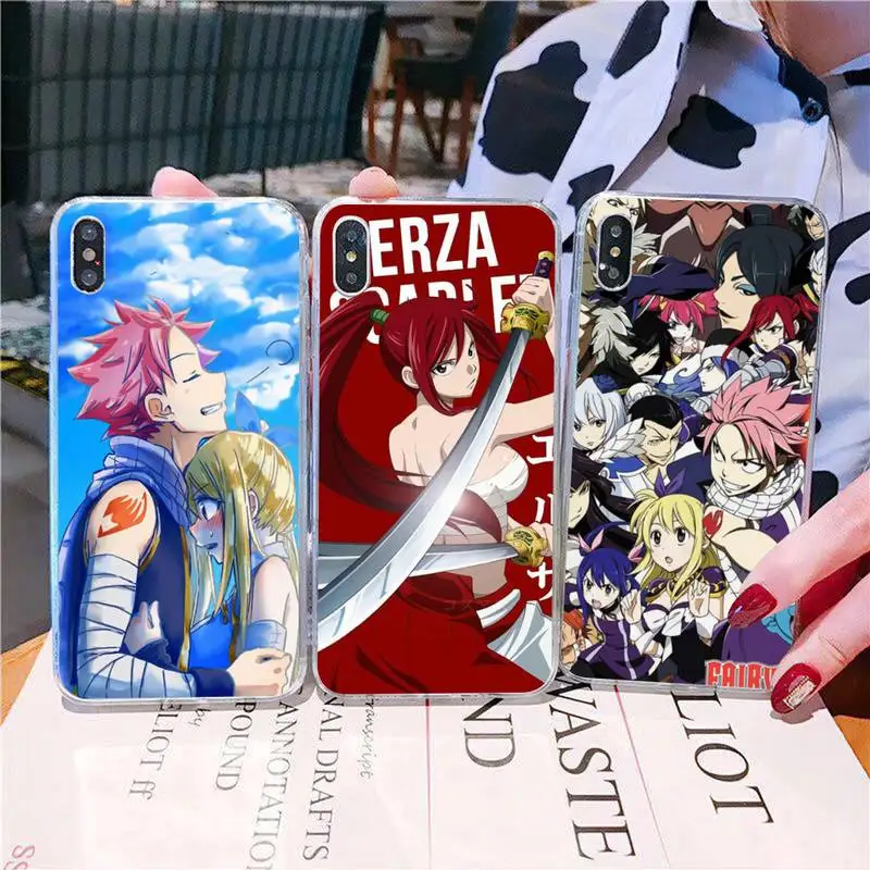 

YNDFCNB Anime fairy tail Phone Case for iPhone 11 12 13 mini pro XS MAX 8 7 6 6S Plus X 5S SE 2020 XR cover