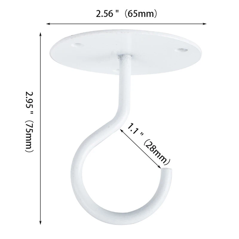1 шт. 65 мм настенный потолочный крючок-вешалка для подвешивания кормушек птиц