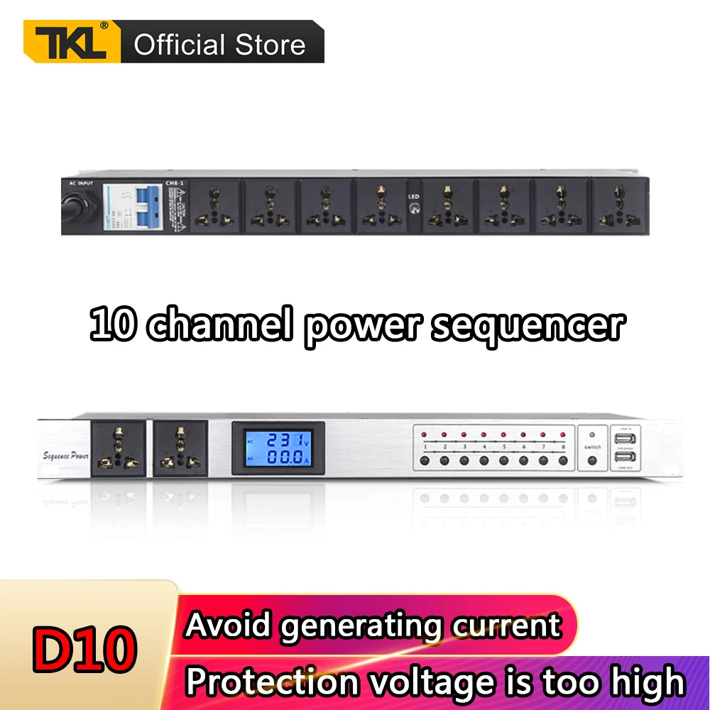 TKL Интеллектуальный 10 канальный регулятор последовательности мощности
