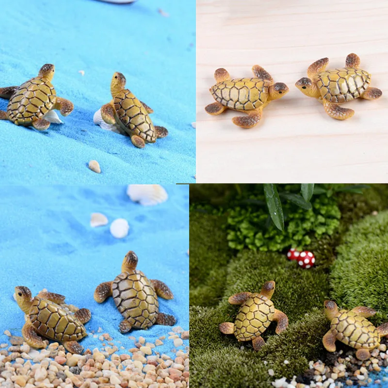 

Hot Sale NEW Home Decoration DIY Dolls Bonsai Figurines Gifts Sea Turtle Model 1PC / 2PCS Miniatures Fairy Garden Decoration