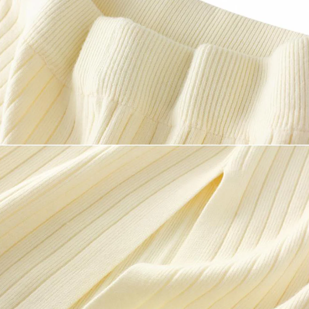 

Woman Skirts High Waist Bodycon Split Knitted Skirt Women Fashion Korean Knitwear Stretchy Knitting Sweater Midi Pencil Skirt