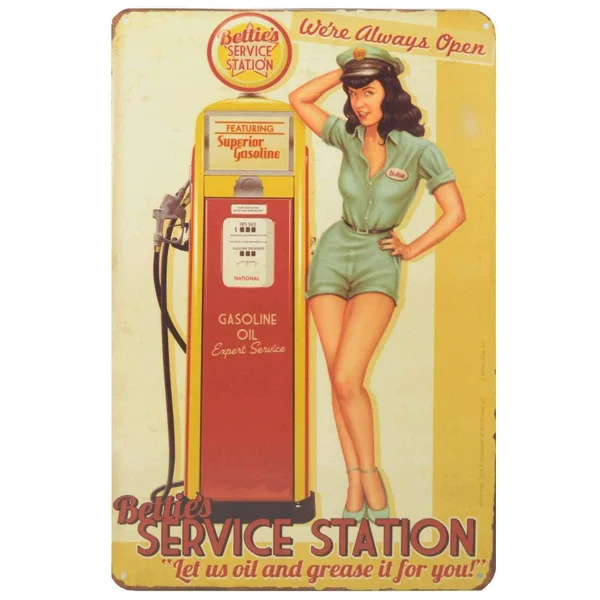 

Betties Service Retro Metal Tin Sign Homewares Home Decor Coffee Bar Decoration