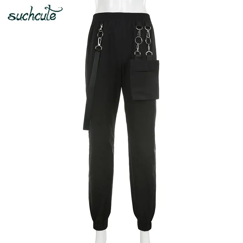 Милые женские штаны в клетку, хиппи, эластичная резинка на талии, шаровары, металлическая цепочка, готический панк, джоггеры, уличная одежда, женские брюки