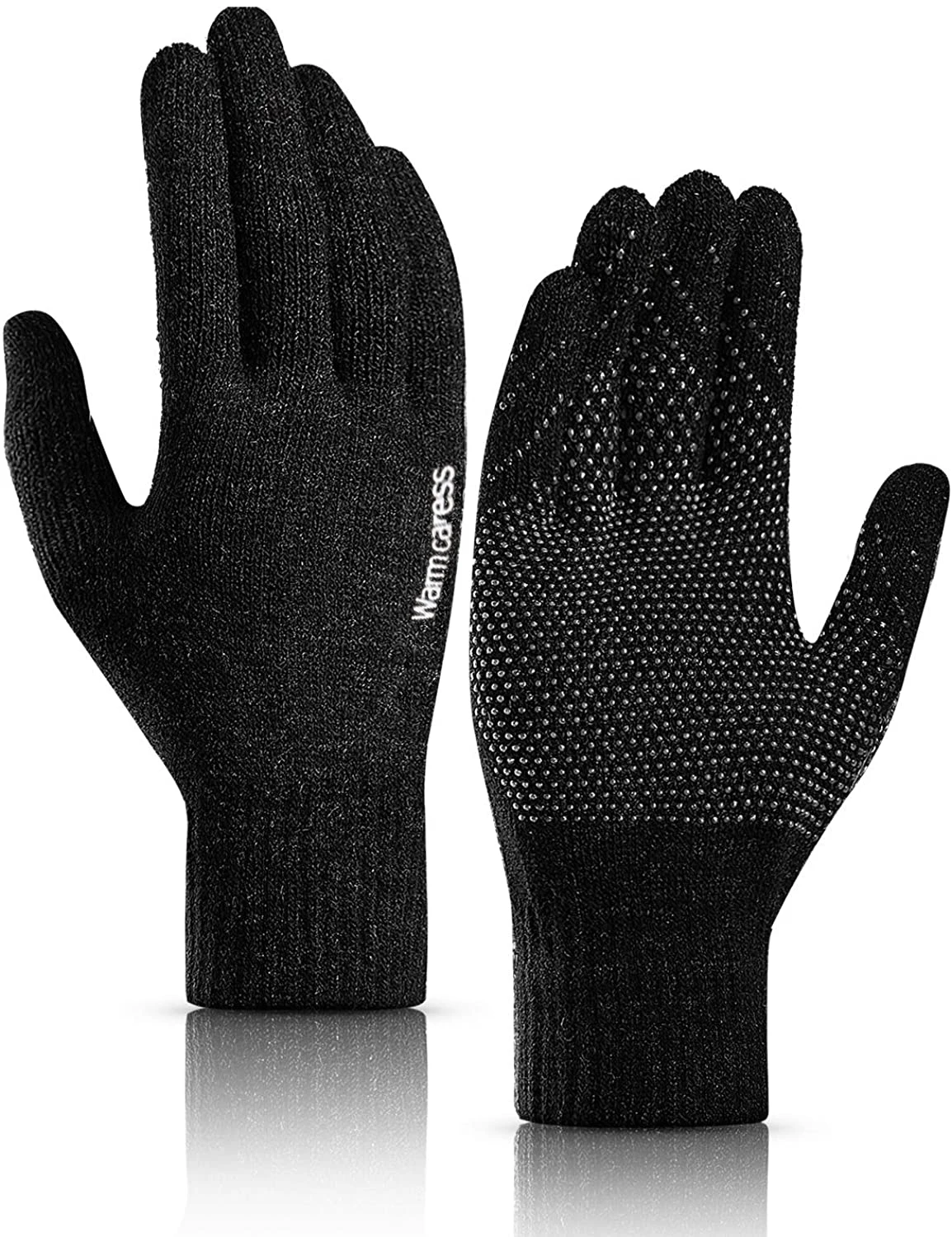 

LLLCF Winter Gloves for Men Women - Upgraded Whole Palm Touch Screen Anti-Slip - Elastic Cuff - Thermal Soft Lining