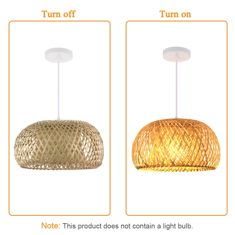 Ретро лампа из ротанга Бамбуковая для сада ресторана спальни кафе освещение бара