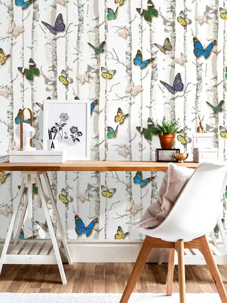 

Peel And Stick Wallpaper Removable Butterfly Contact Paper Decorative Self Adhesive For Kidroom And Leisure Room Home Decoration