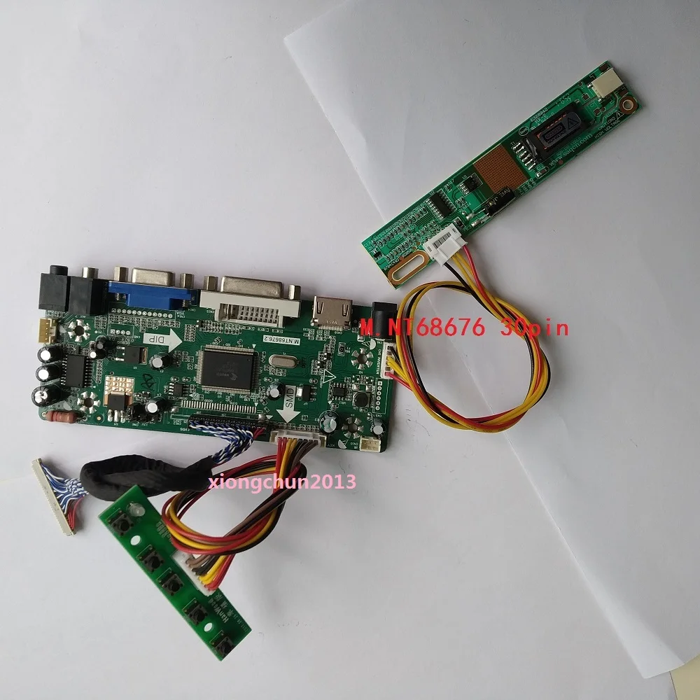 

M.NT68676 KIT DVI LCD LED VGA Aduio controller board HDMI 1 lamps for LP154WX4 30pin 1280X800 15.4" Panel Screen monitor