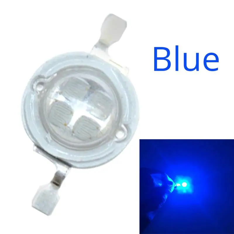 blue 10 шт. 5 Вт Высокая мощность чип светильник шарик излучатель теплый белый желтый зеленый розовый красный 45MIL 2,2~ 7 в 180-550LM 380NM~ 6500K светодиодный лампочка - Испускаемый цвет: blue
