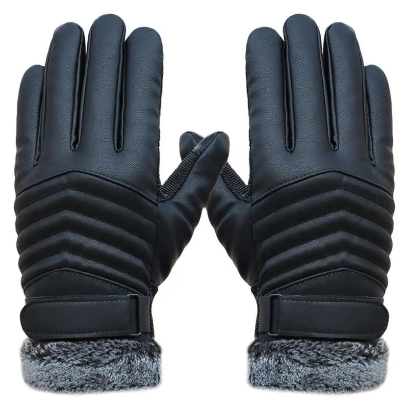 Anti Slip Men Driving Motocycle Gloves Luxury Faux Leather Winter Screen Gloves Unisex Women Sports Military Glove#BL5