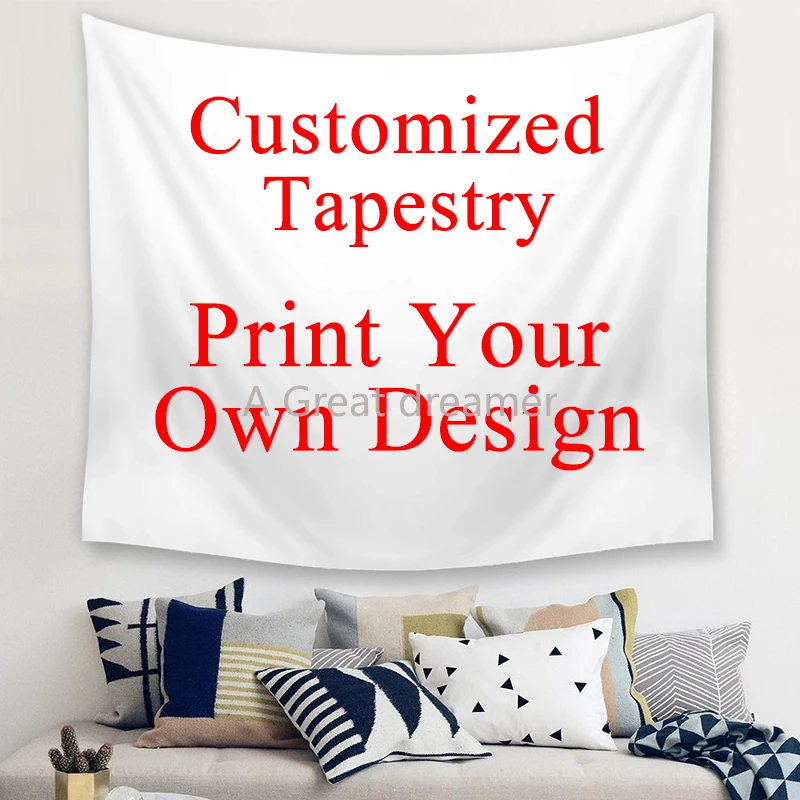 

Customized Polyester Tapestries Large Size Wall Tapestry 3D Photo Print Animal Anime Cartoon Home Decor Tapestry For Kids Adults