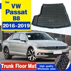 Коврик для багажника Volkswagen VW Passat B8 2016-2019, коврик для багажника, поднос для груза, напольный лоток, коврик для грязи, защитные аксессуары