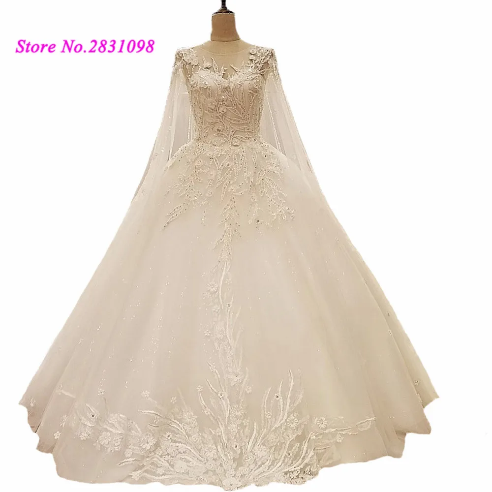 Роскошное винтажное свадебное платье кружевные свадебные платья с жемчугом и 3D