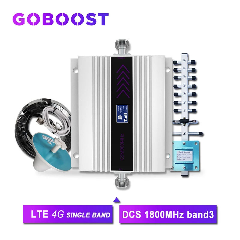Усилитель сотового сигнала 4G 1800 МГц DCS ЖК-дисплей усилитель телефона Yagi +