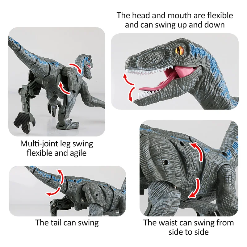2 4G Φ Raptor Jurassic Remote Control динозавр RC электрическая прогулочная игрушка дракон для