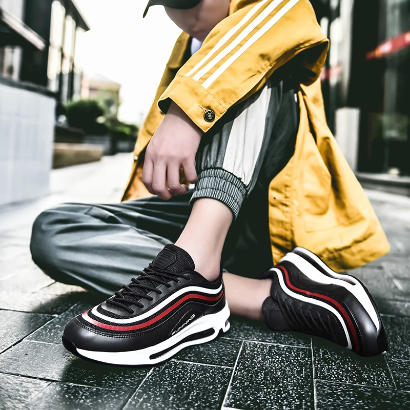 

2020 Hot Sell Casual Man Running Shoes Air Cushion Spring Autumn Korean Tide Shoes Breathable Height Increasing Running Shoes