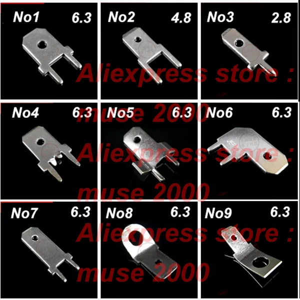 Штекерный соединитель для сварки печатных плат наконечник клемм ширина 2 8 4 6 3 мм