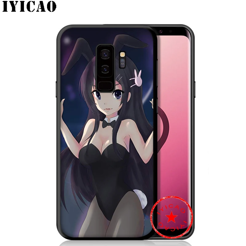 IYICAO Bunny Cute Girl Anime Soft Case for Samsung Galaxy S10e S10 S9 S8 Plus S6 S7 Edge Note 10 9 8 TPU |