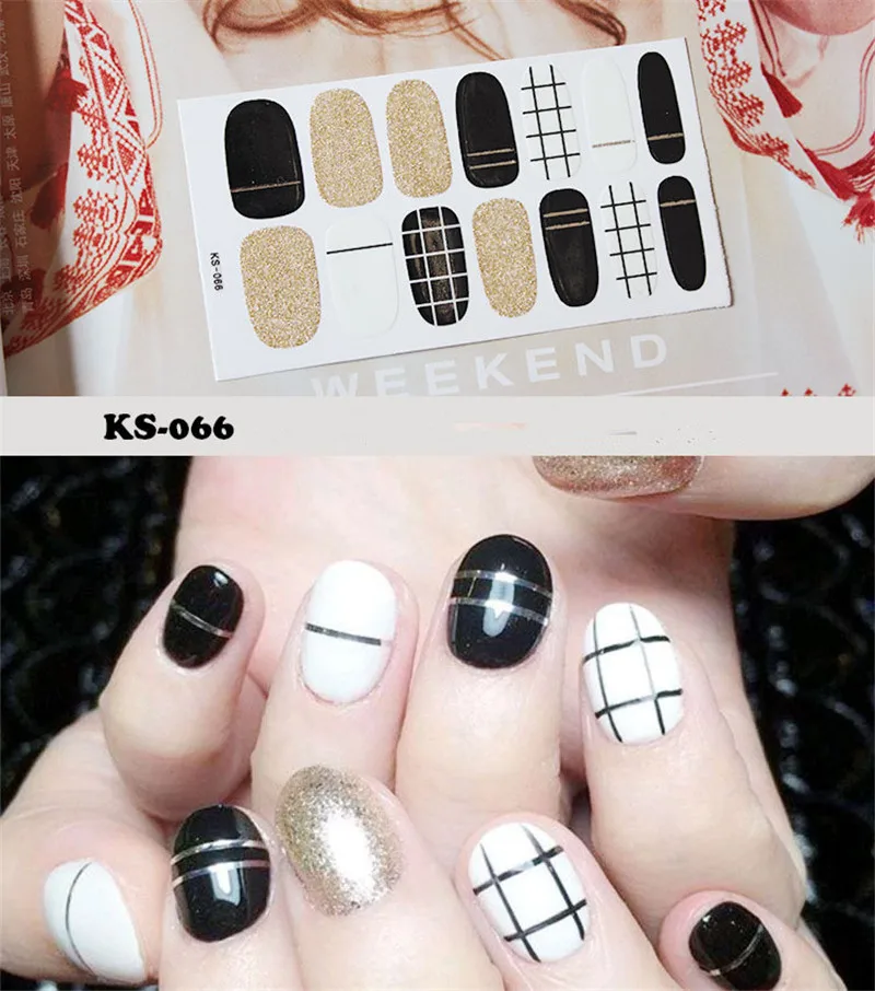 14 наконечников/набор полное покрытие наклейки для ногтей обертывания украшения