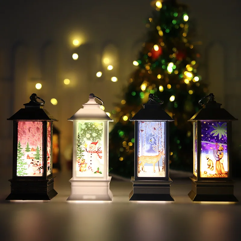 

Santa Claus Snowman Lantern Light Merry Christmas Decorations For Home Christmas Tree Ornaments Xmas Gifts New Year Decor Navida