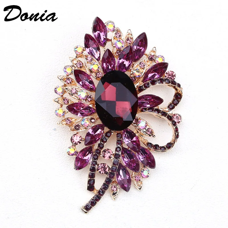 Женская Брошь в виде большого стеклянного стекла европейском и американском