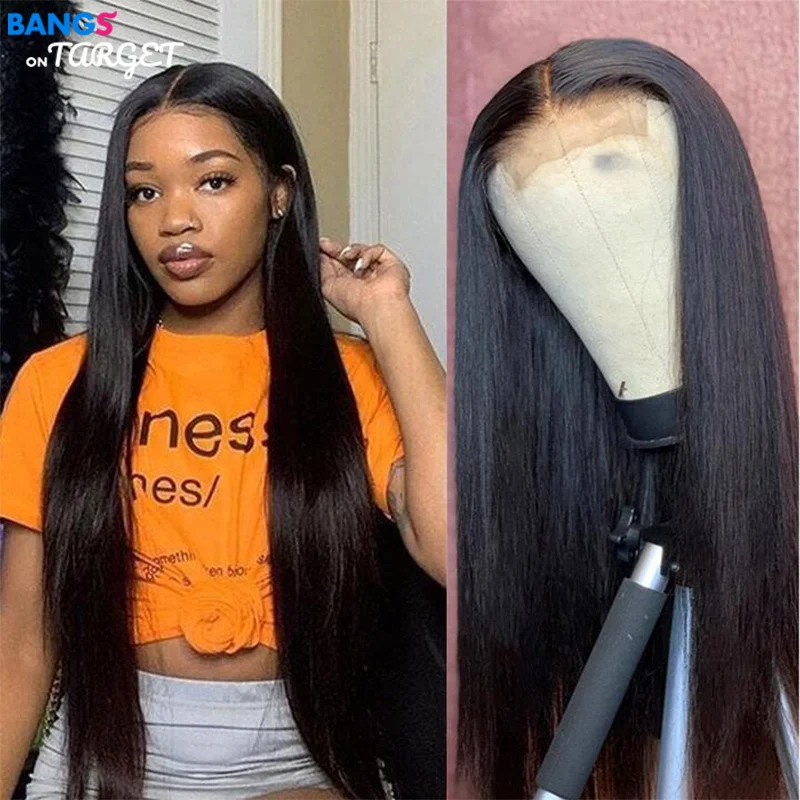 

34 дюйма 13x6 прямые волосы Hd на сетке, прозрачные передние парики на сетке, передние парики на сетке, 100% бразильские человеческие волосы 150% без...