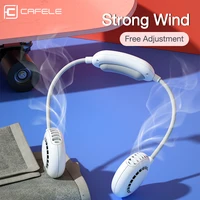for cafele neck band fan hands free hanging usb rechargeable dual fan 3 speed 360%c2%b0 adjustable portable fans cooler summer