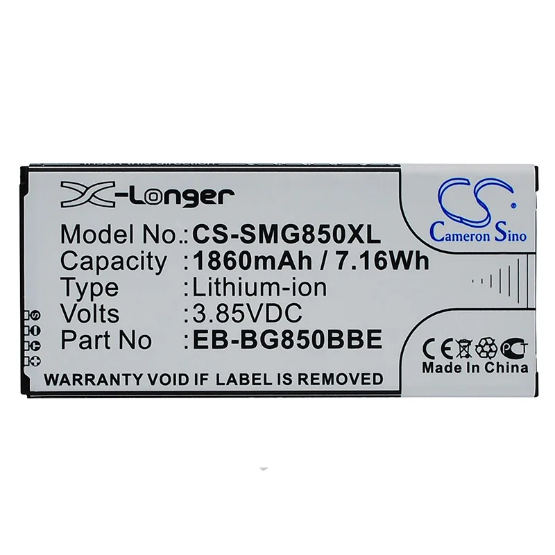 

CameronSino for SAMSUNG Galaxy Alpha SM-G850 SM-G8508 SM-G8508S SM-G8509v SM-G850A SM-G850F SM-G850T SM-S801 battery