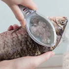 Рыбьей чешуи кисти выскабливание рыболовные Весы щетка для очистки кожуры, терки быстро удалить рыбы нож для чистки Овощечистка, рыбочистка скребок Инструмент для чистки рыбы