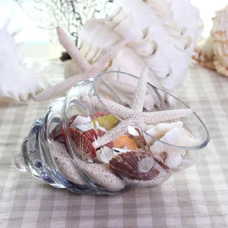 

O.RoseLif 1 PCS crystal shell glass vase mini creative bowl wedding decoration contemporary furnishing household gift