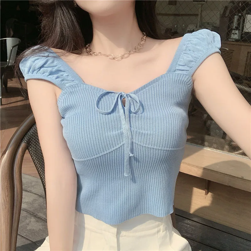 

Женский жилет на шнуровке, облегающий жилет в Корейском стиле, универсальный дизайн, лето 2021