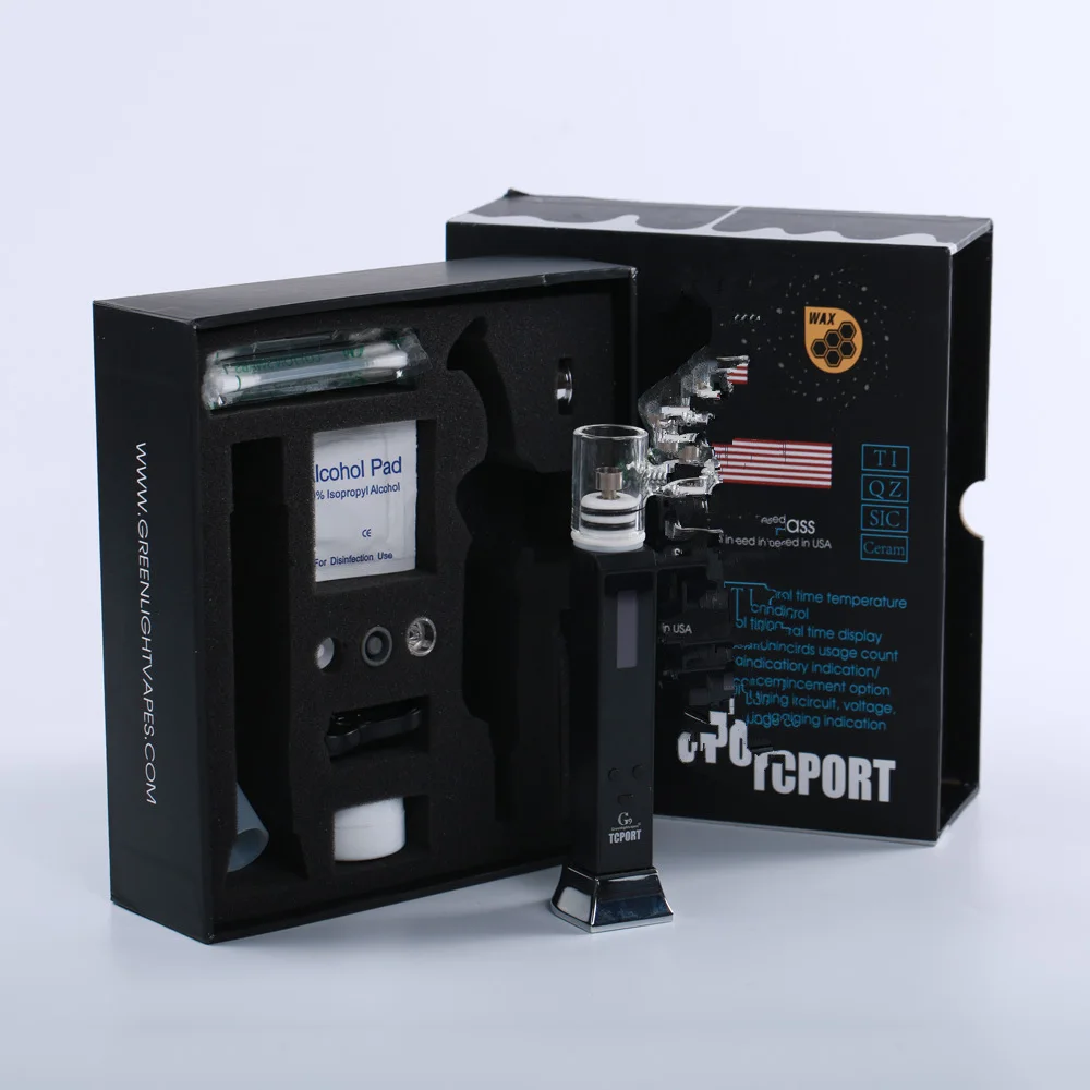 G9 TC Port able Dab Rig Enail с Ti/керамической/кварцевой тарелкой для ногтей контроль