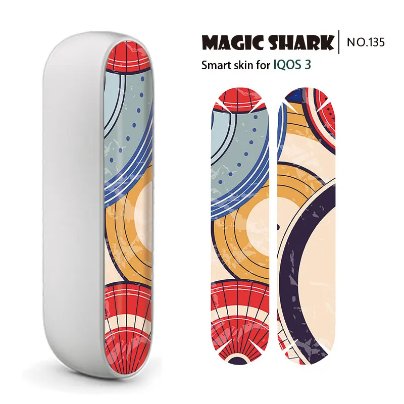 

Magic Shark Cristiano Ronaldo Messi Bumpy PVC Case Cover Sticker for IQOS 3 3.0 E Cigar