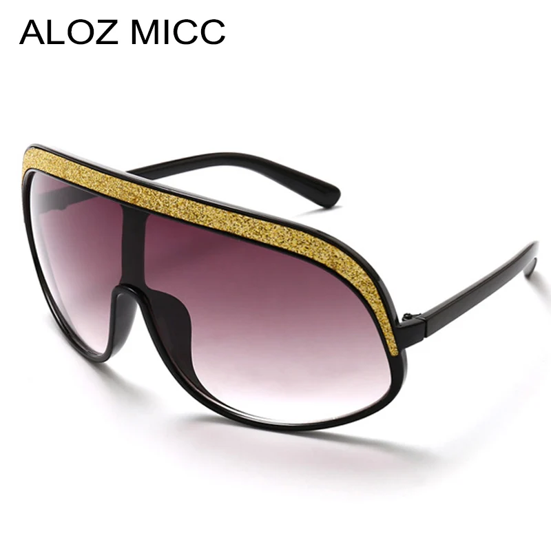 

Fashion Oversized One Piece Sunglasses Men Women Luxury Personality Gold Side Sun Glasses Female Shades Goggle UV400 C9