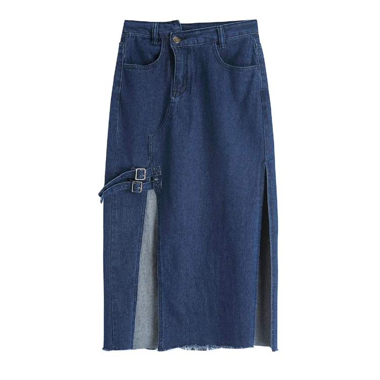 

Make summer French sexy split female in long tall waist bull-puncher skirt show thin the a-line skirts package buttocks