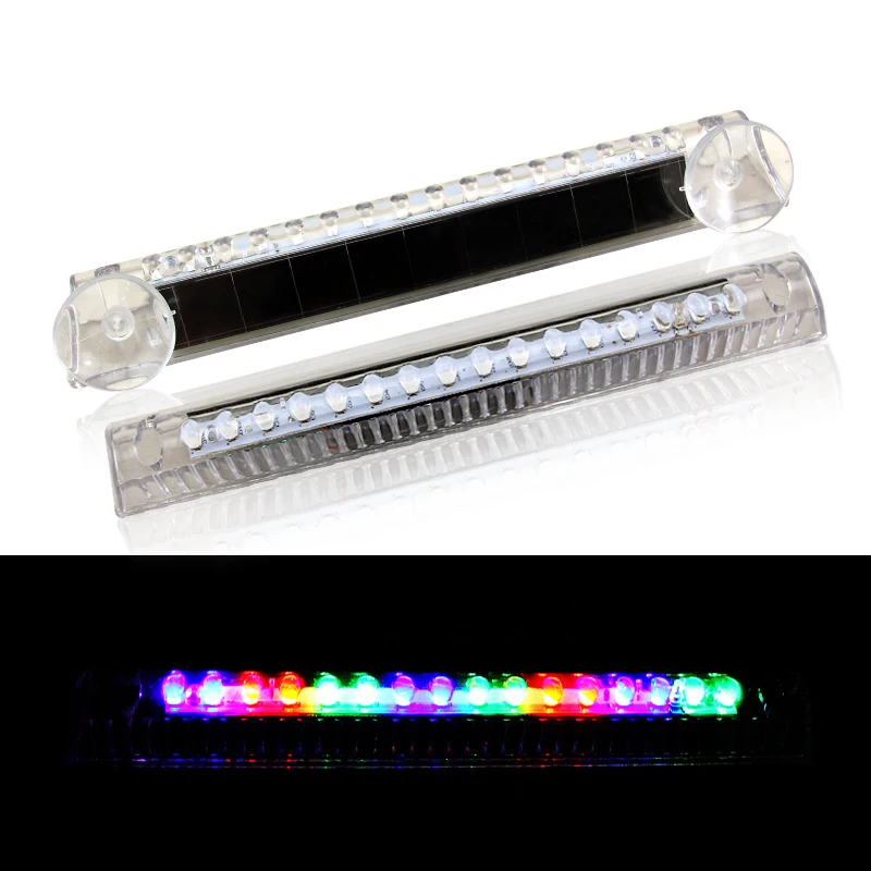 Jual 1 Buah LED Nirkabel Mobil LED Lampu Alarm Mobil Lampu Peringatan Berkedip Surya Otomatis Super Terang Warna-warni Universal Dekorasi Interior