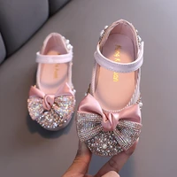 2020 new spring childrens shoes pearl rhinestones shining kids princess mary jane baby girls dance shoes for party wedding 1 12y