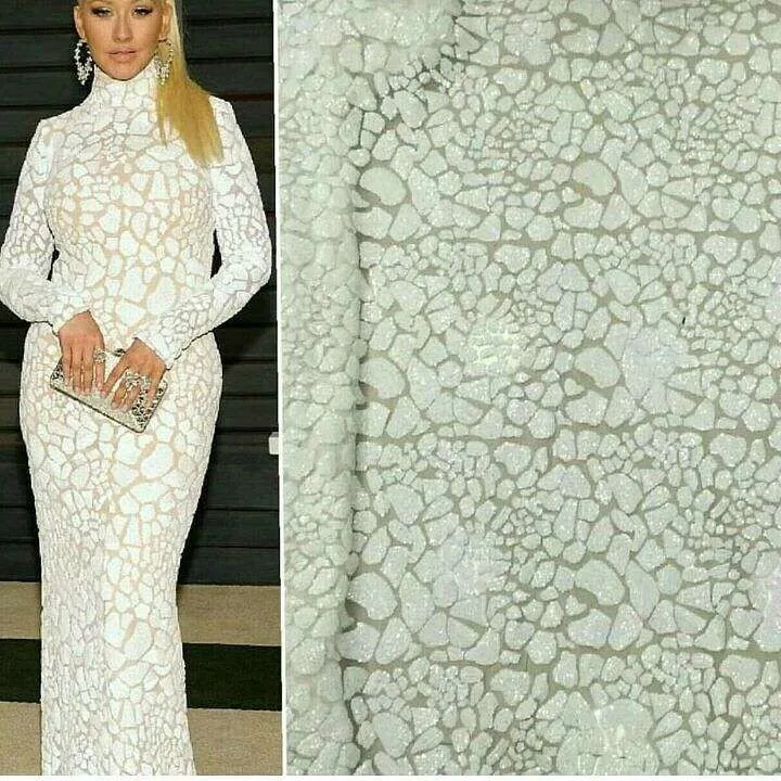 

fashion ZH-691 sequins lace fabric Best quality mesh African Tulle embroidered Lace Fabric