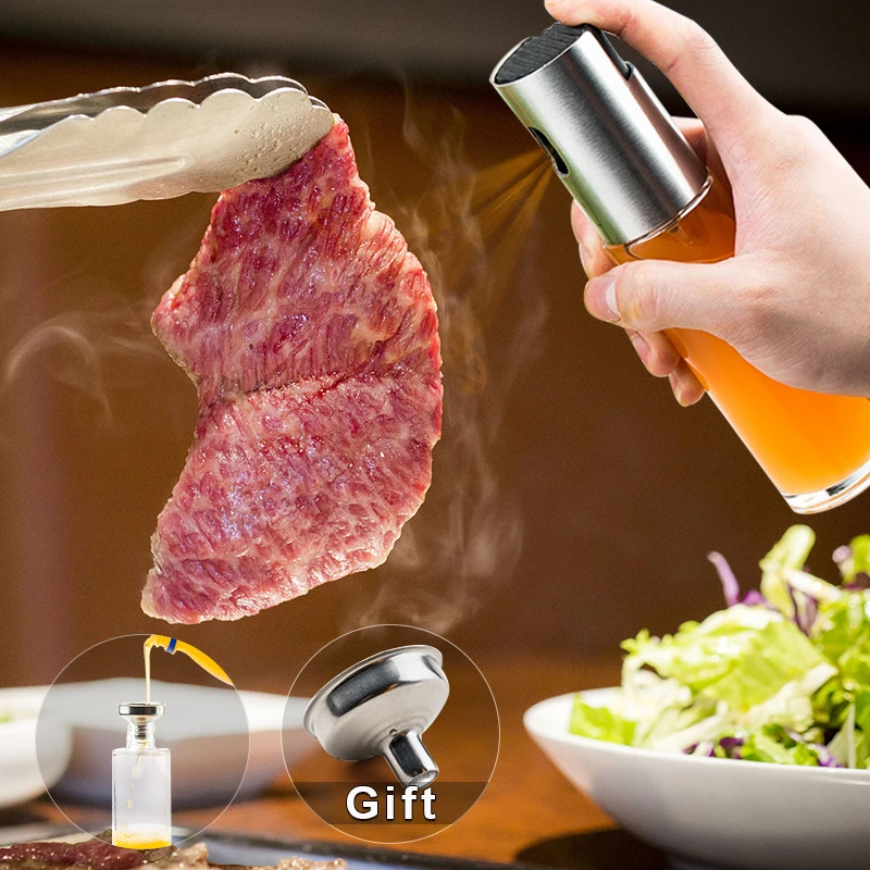 Бутылка распылитель для оливкового масла 100 мл стеклянный горшок емкость барбекю