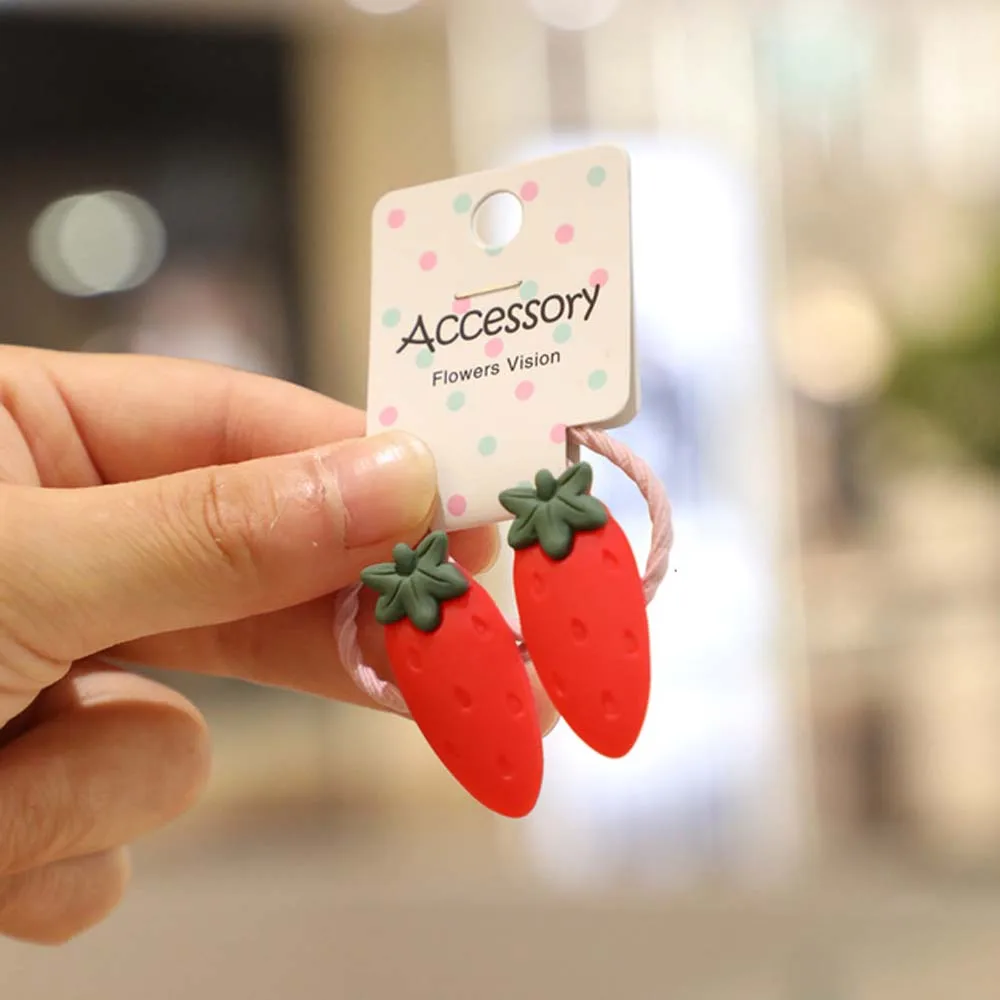 2 шт. Детские эластичные ленты для волос с фруктами | Аксессуары одежды