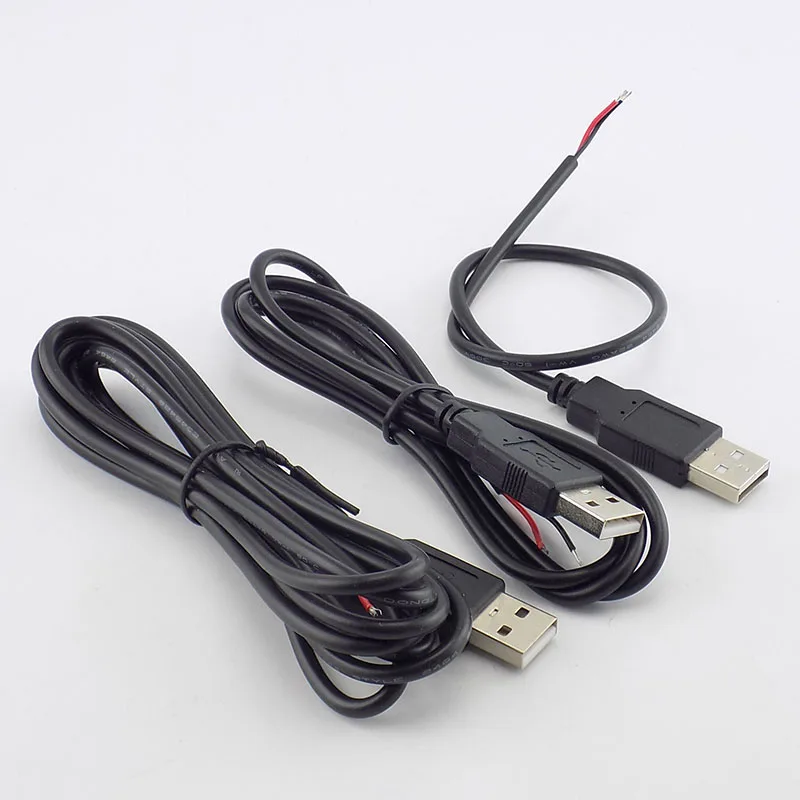 0 3/1/2 м DC 5 В USB 2 Тип A папа 2-контактный кабель питания адаптер Зарядка для умных