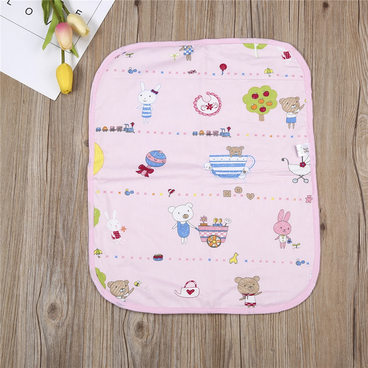 Детский розовый/желтый/синий мультяшный домашний водонепроницаемый коврик для