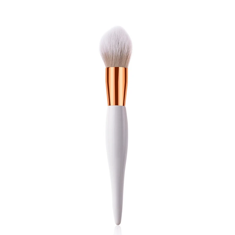 4- Flame shape brush Белый и золотой деревянный набор кистей для макияжа, мягкая основа, пудра, румяна, тени для век, консилер, Кисть для макияжа глаз, кисти для косметики, инструменты - Handle Color: 4- Flame shape brush