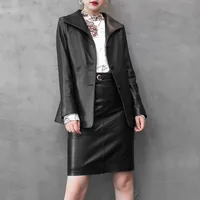 Top brand Spring 2020 Women Genuine Real Sheep Leather Jacket W11  high quality